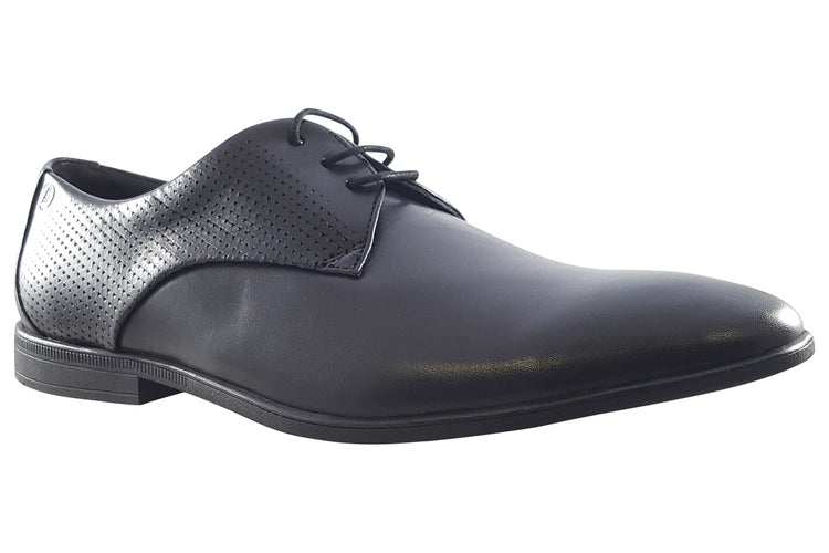 Clarks Boswyn Lace Black Leather Mens Shoes