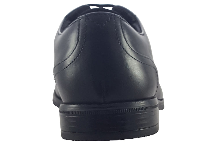 Clarks Brandon Lace Black Leather Mens Shoes