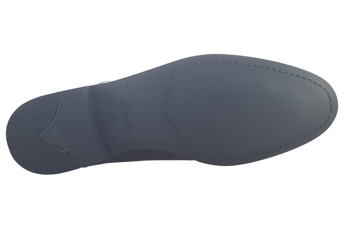 clarks brandon lace black leather mens shoes sole