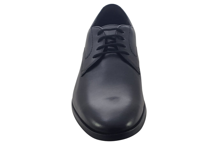 Clarks Brandon Lace Black Leather Mens Shoes