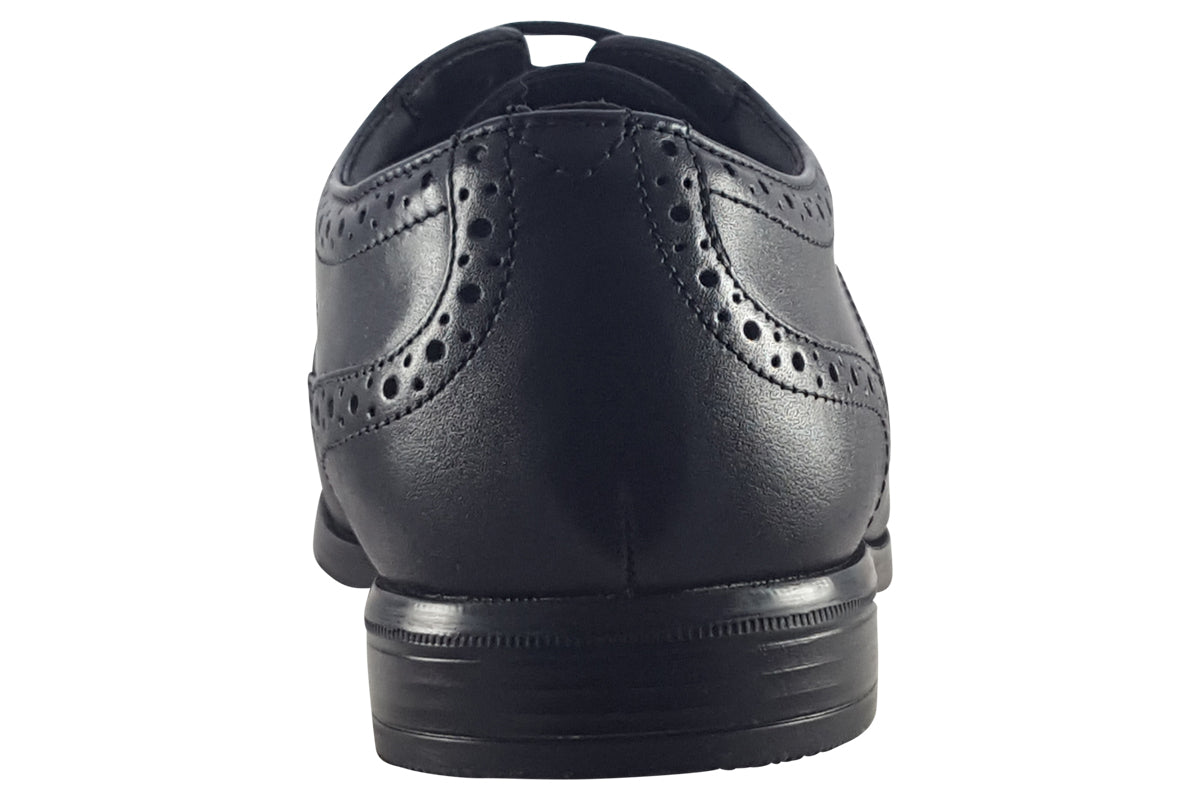 Clarks Back Clarks Brandon Limit Black Leather Mens Shoes – McConnell Shoes