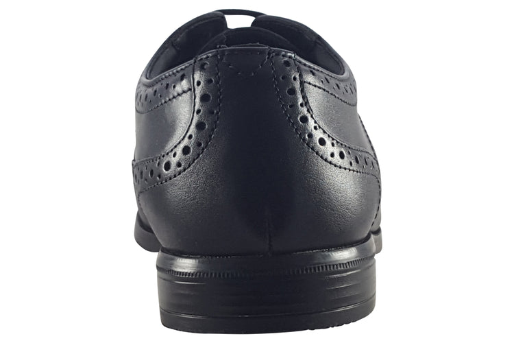 Clarks Brandon Limit Black Leather Mens Shoes