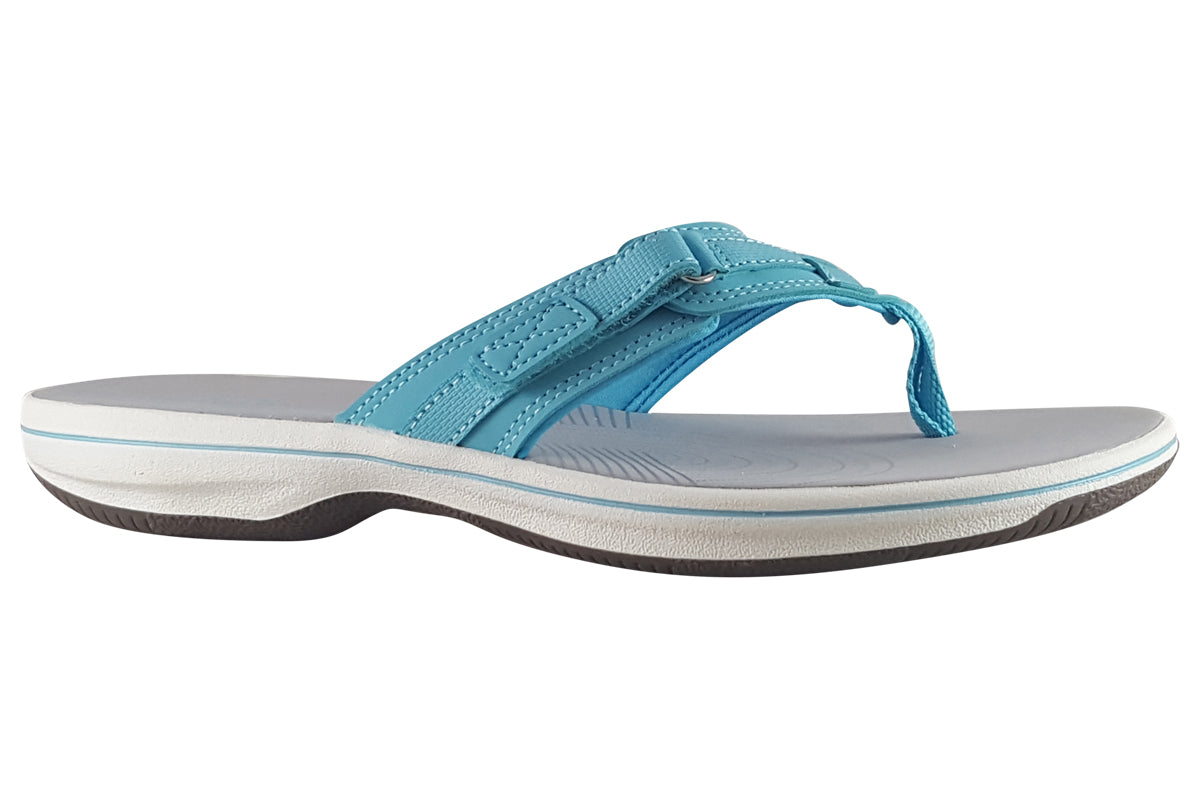 clarks brinkley sea light turquoise womens sandals right