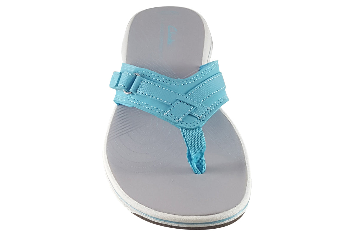 clarks brinkley sea light turquoise womens sandals top