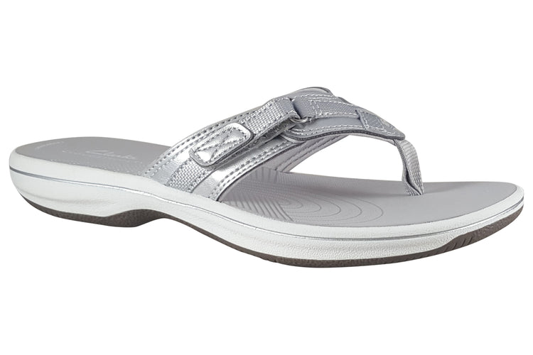 Clarks Brinkley Sea Silver Synthetic Womens Sandals