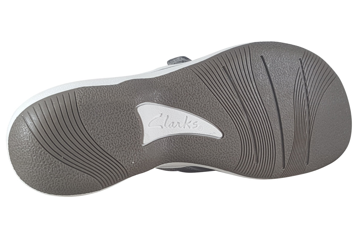 clarks brinkley sea silver synthetic womens sandals sole