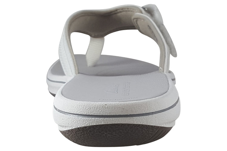 Clarks Brinkley Sea White Synthetic Womens Sandals