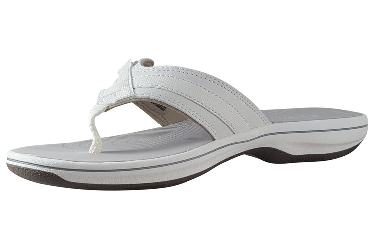 Clarks Brinkley Sea White Synthetic Womens Sandals