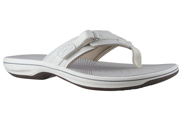 Clarks Brinkley Sea White Synthetic Womens Sandals