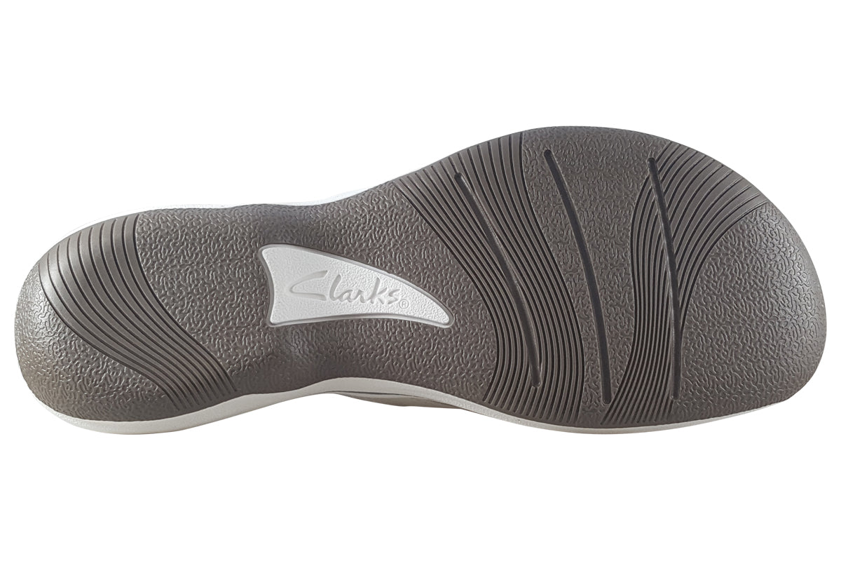 clarks brinkley sea white synthetic womens sandals sole
