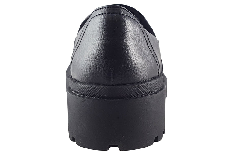 Clarks Calla Rae Black Leather Womens Shoes