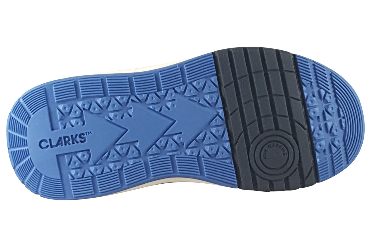 clarks cicastarflexk blue combi boys sandals sole