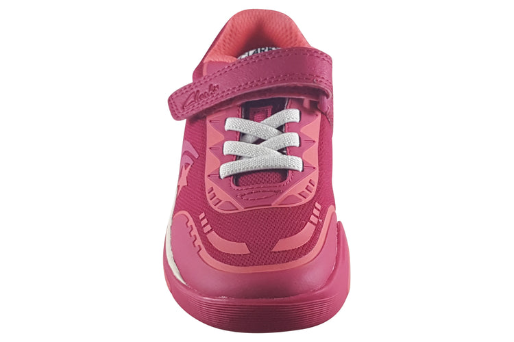 Clarks CicaStarFlexK. Pink Combi Syn Girls Sports