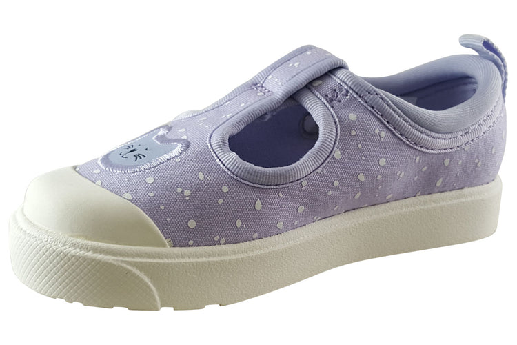 Clarks City Dance T. Lilac Canvas Girls Canvas