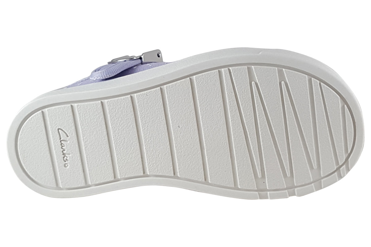 clarks city dance t lilac canvas girls shoes sole