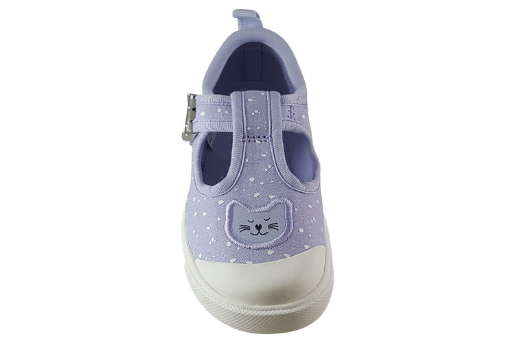 Clarks City Dance T. Lilac Canvas Girls Canvas