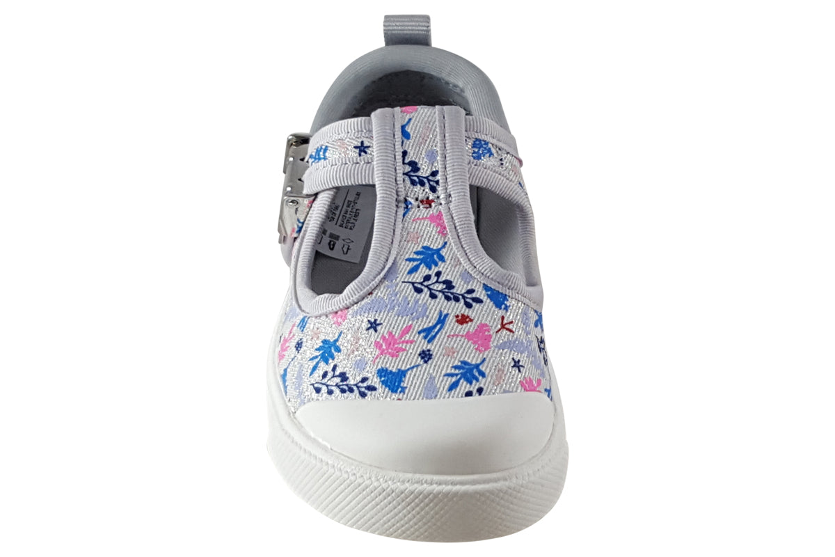 clarks city dance t silver combi girls shoes top