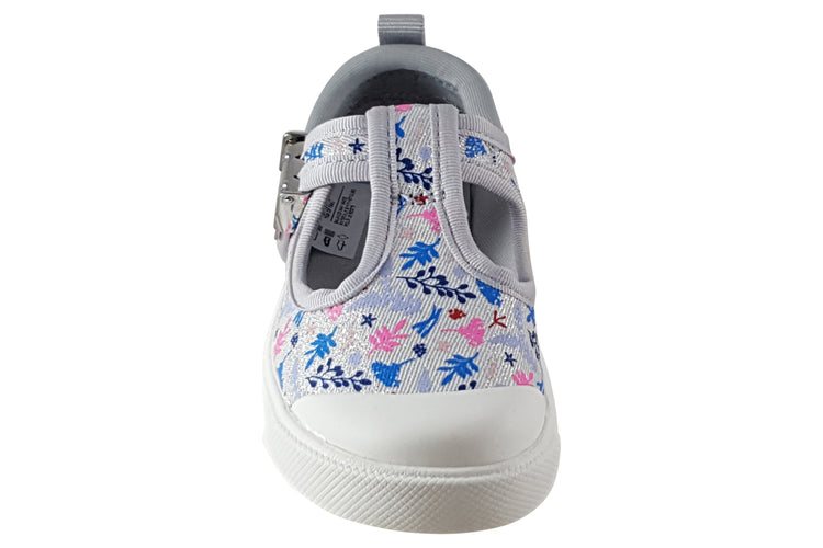 Clarks City Dance T. Silver Combi Girls Canvas
