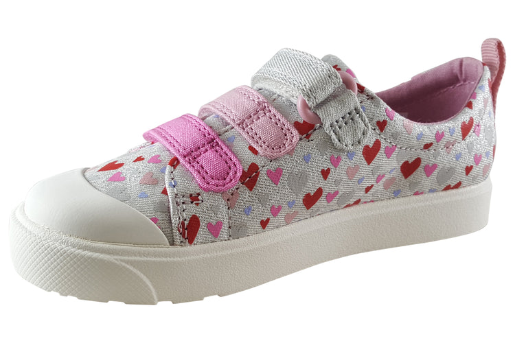 Clarks City Vibe K. Cotton Girls Canvas