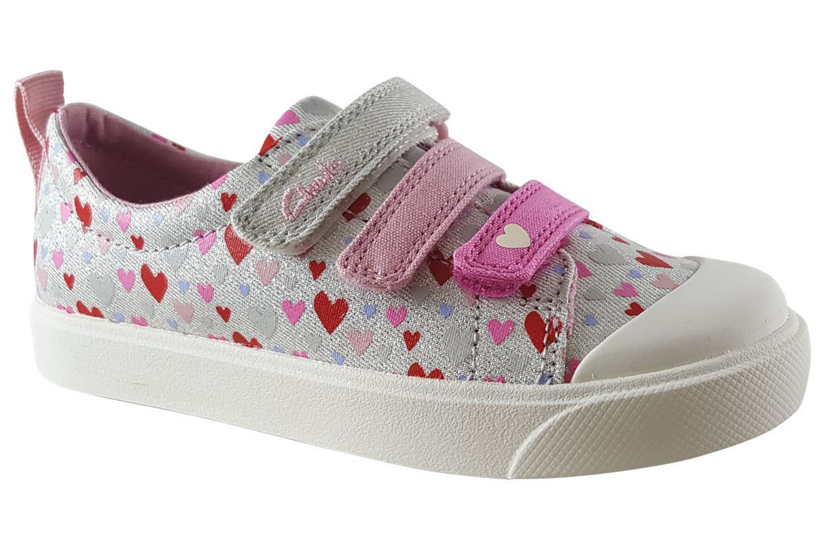 clarks city vibe k cotton girls shoes right