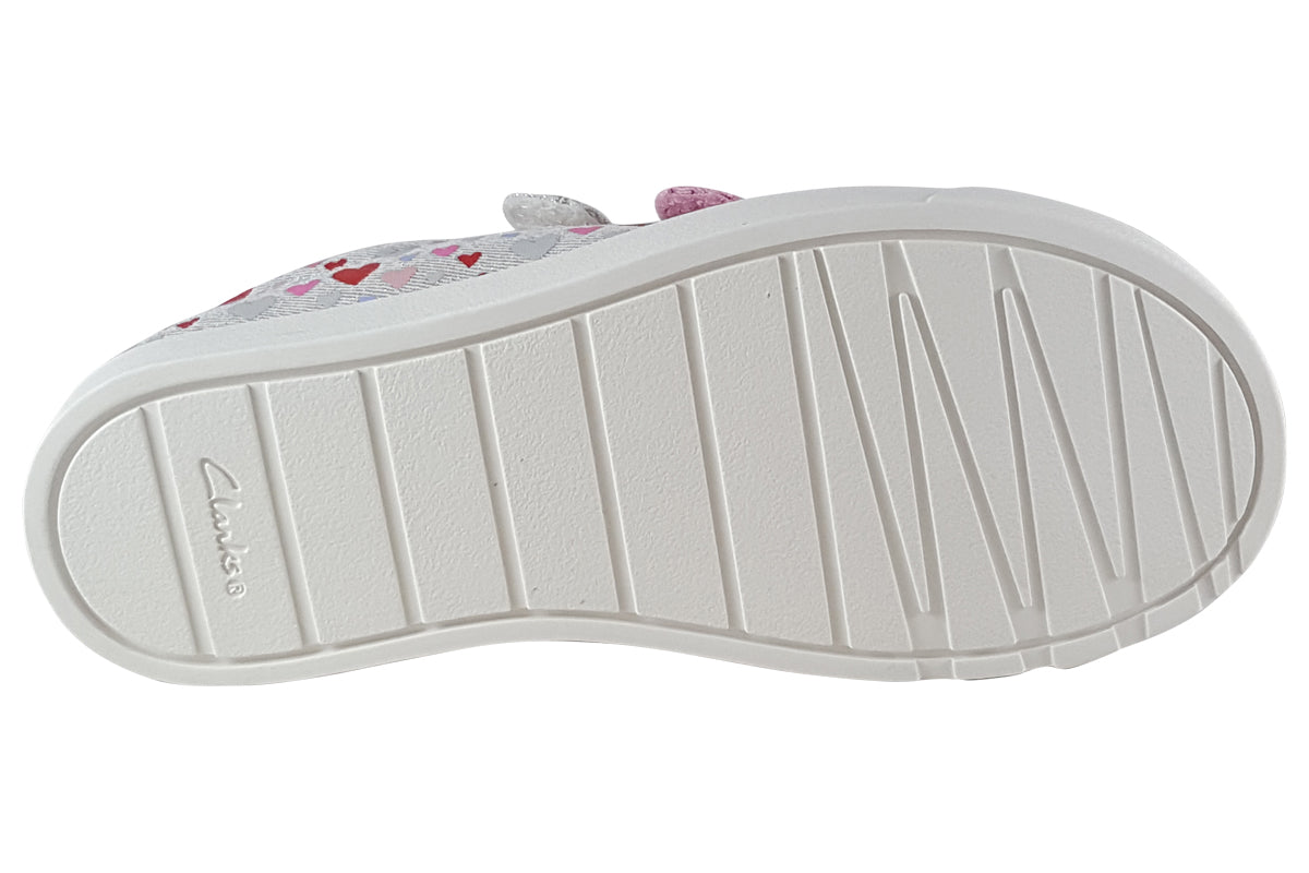 clarks city vibe k cotton girls shoes sole