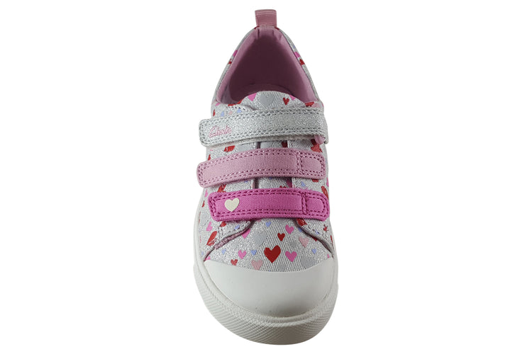 Clarks City Vibe K. Cotton Girls Canvas