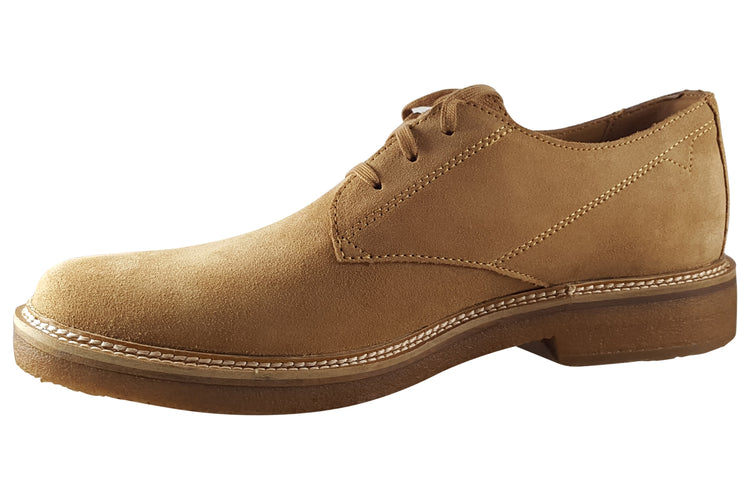 Clarks ClarkdaleDerby Light Tan Suede Mens Shoes
