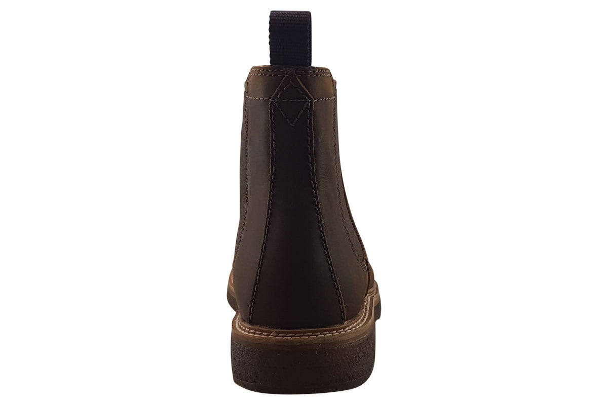 clarks clarkdale easy beeswax leather mens boots back