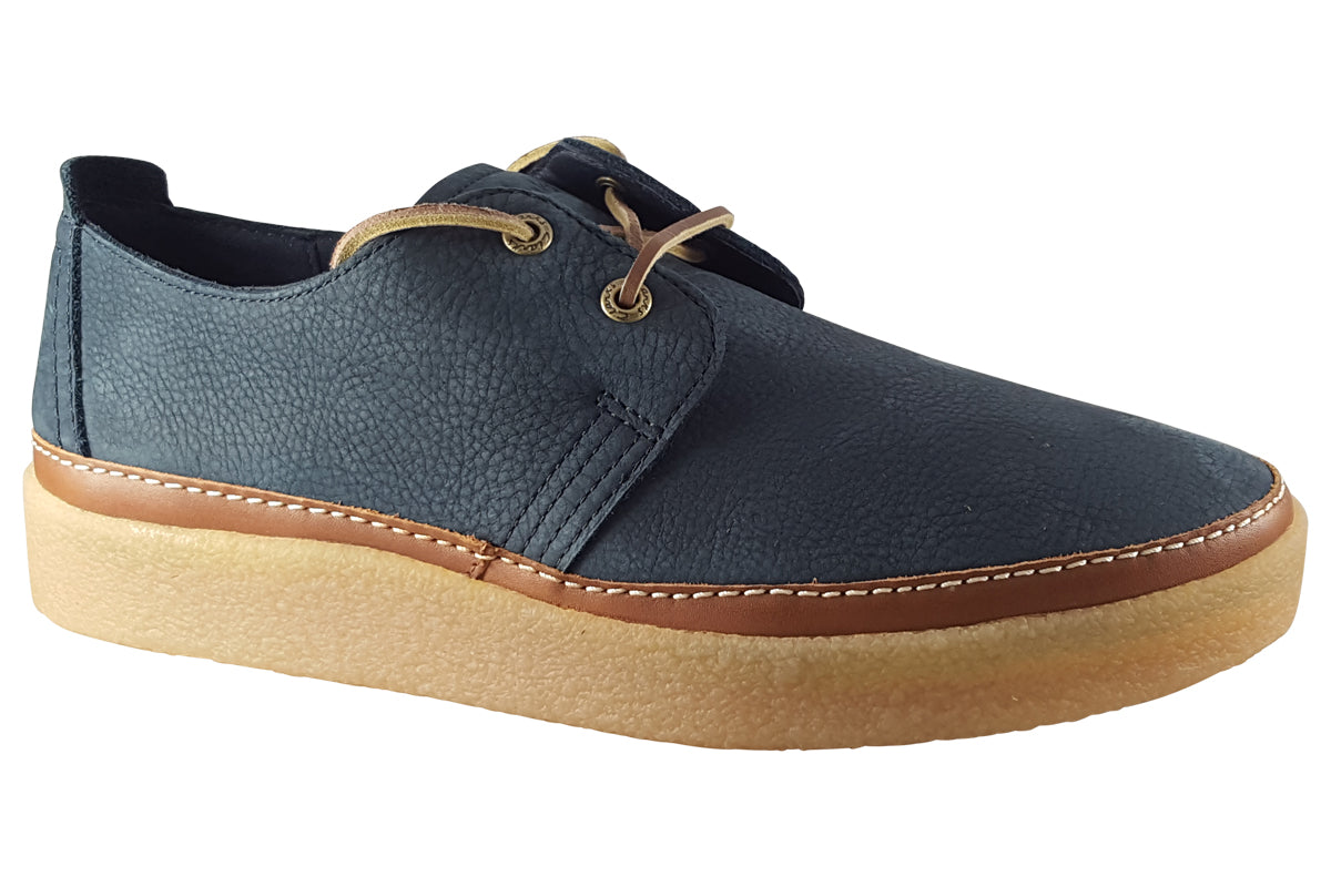 clarks clarkwood low navy nubuck g mens shoes right