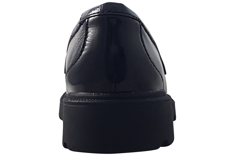 Clarks Code L Step Black Pat Lea Womens Shoes