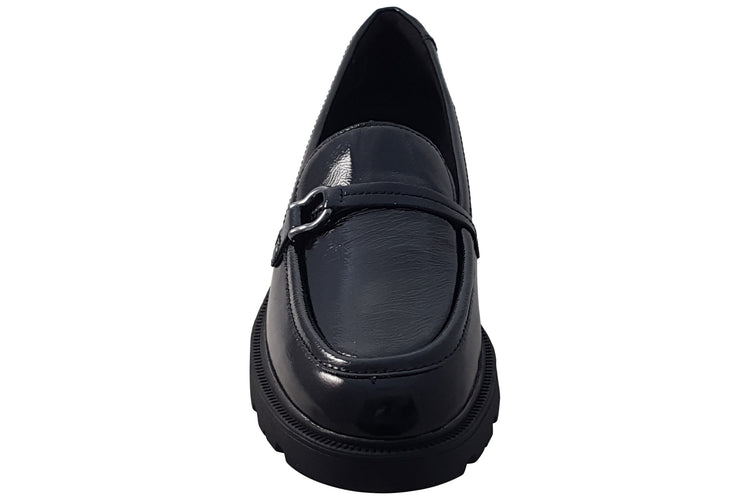 Clarks Code L Step Black Pat Lea Womens Shoes