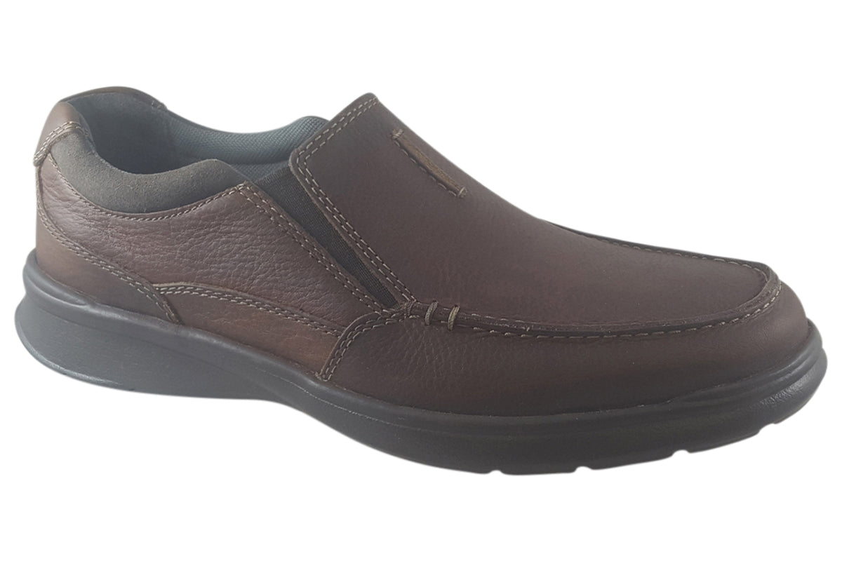 clarks cotrell free tobacco leathera mens shoes right