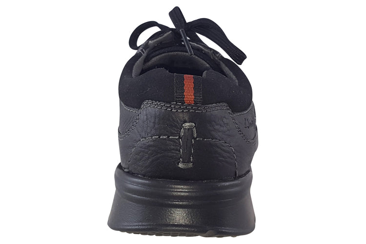 Clarks Cotrell Walk Black Oily Leather Mens Shoes