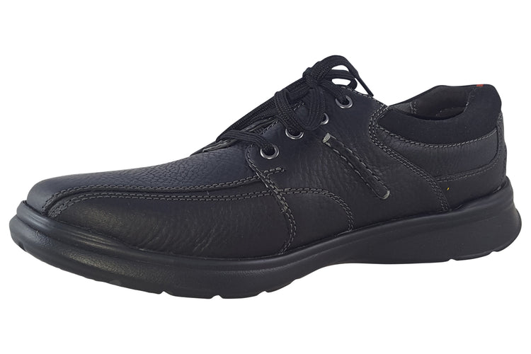 Clarks Cotrell Walk Black Oily Leather Mens Shoes