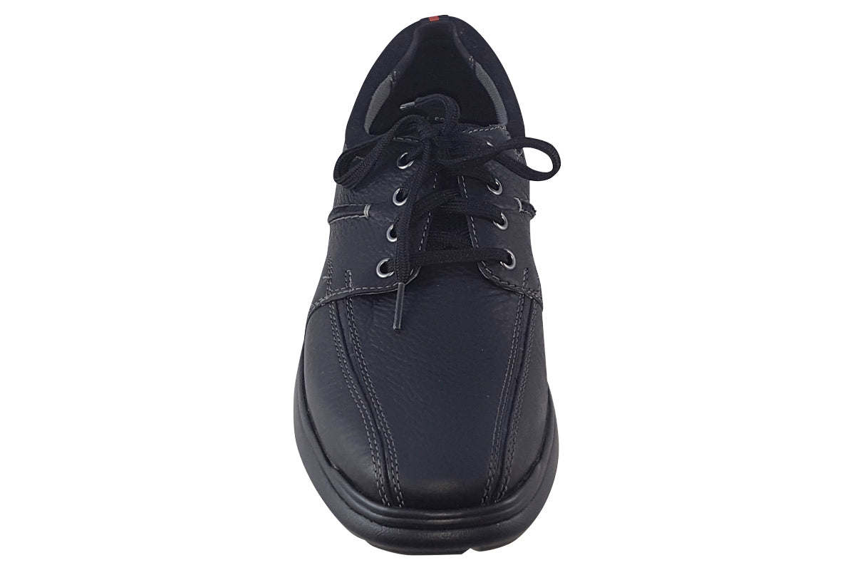 clarks cotrell walk black oily leaa mens shoes top