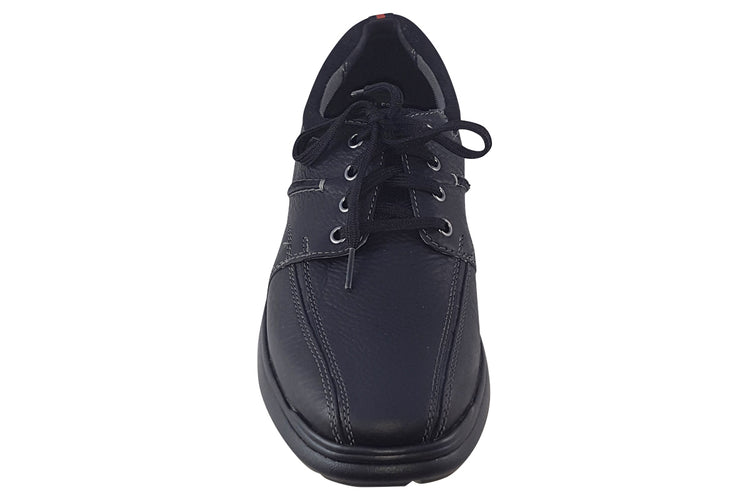 Clarks Cotrell Walk Black Oily Leather Mens Shoes