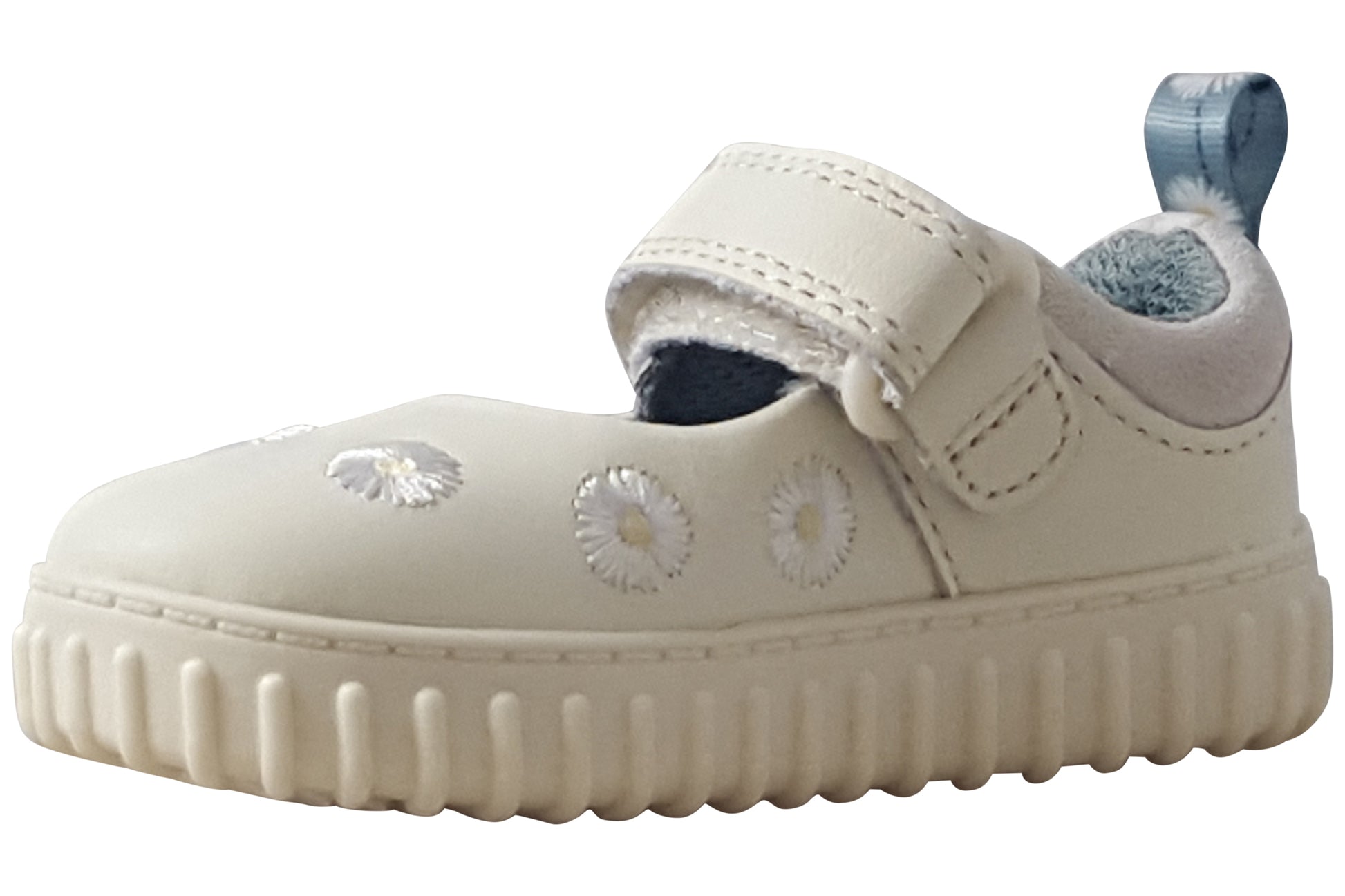clarks-cove-flower-t-girls-shoes-cotton-leather-left