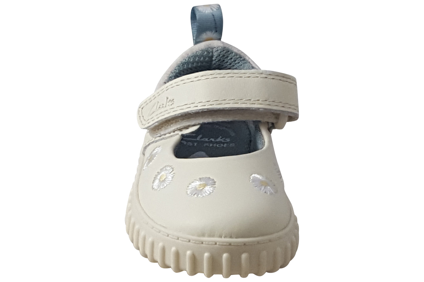 Clarks Cove Flower T. Cotton Leather Girls First Shoes