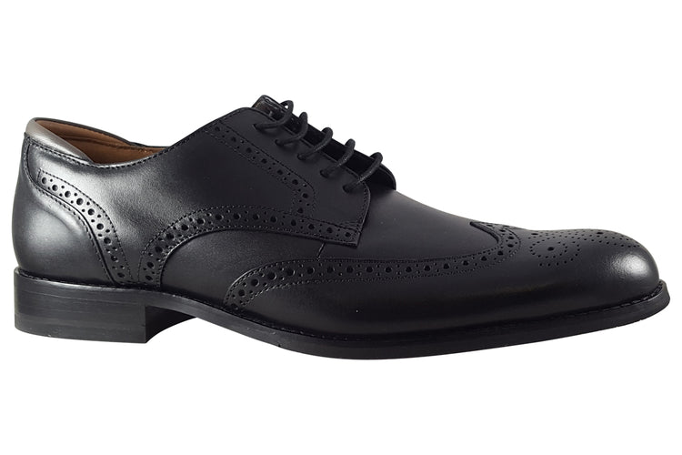 Clarks CraftArloLimit Black Leather Mens Shoes