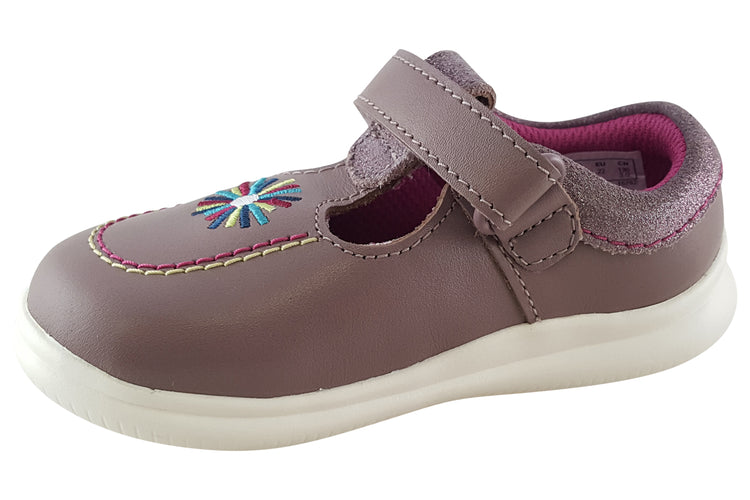 Clarks Crest Prom T. Dusty Pink Girls First Shoes