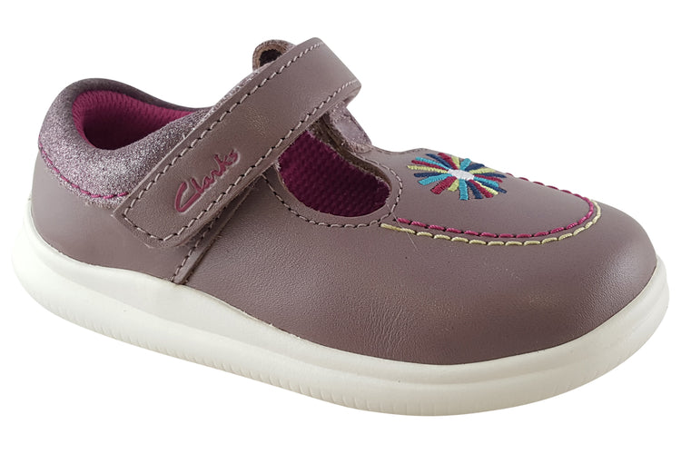 Clarks Crest Prom T. Dusty Pink Girls First Shoes