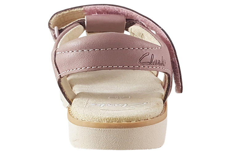 Clarks Crown Brill K. Dusty Pink Girls Sandals