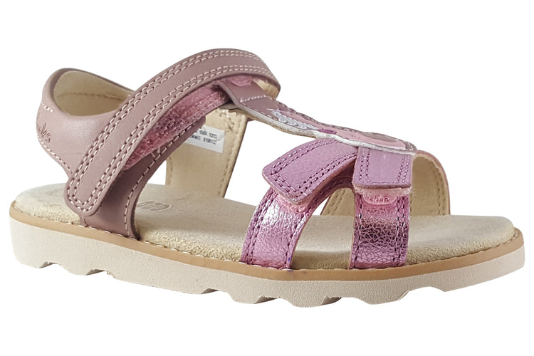 Clarks Crown Brill K. Dusty Pink Girls Sandals