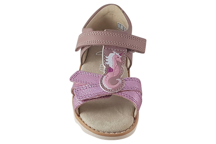 Clarks Crown Brill T. Dusty Pink Girls Sandals