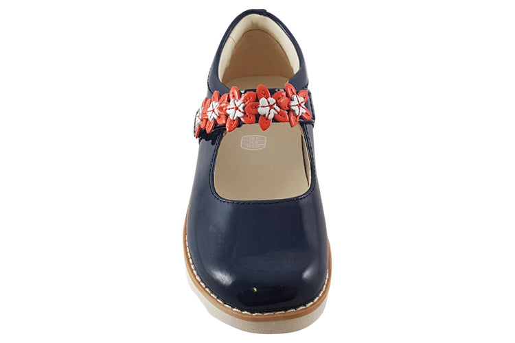 Clarks Crown Petal K Navy Patent Girls Shoes