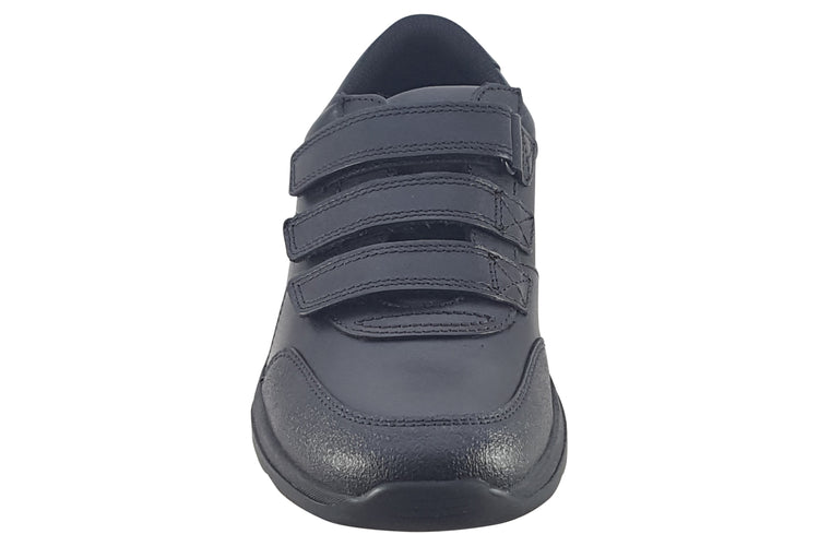 Clarks Daze Step 2 Y Black Leather Boys School Shoes