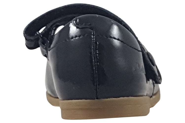Clarks Drew Tap T. Black Patent Girls First Shoes
