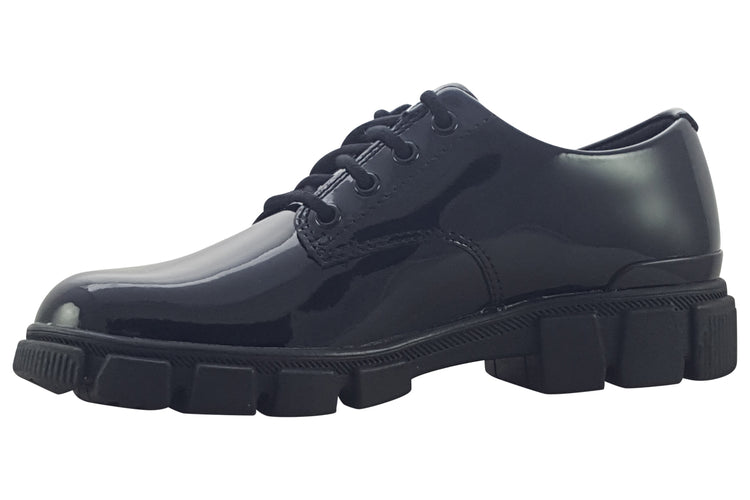 Clarks Evyn Lace K. Black Patent Girls School Shoes