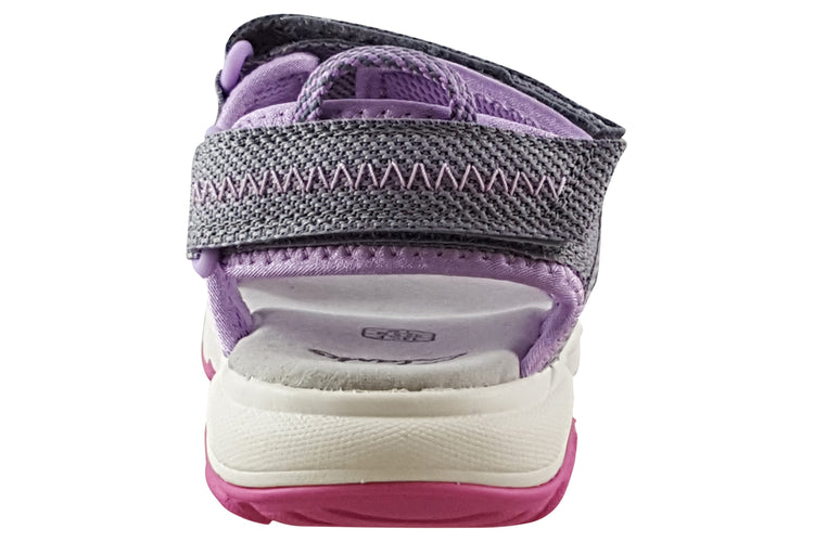 Clarks Expo Sea K Dark Grey Syn Girls Sandals