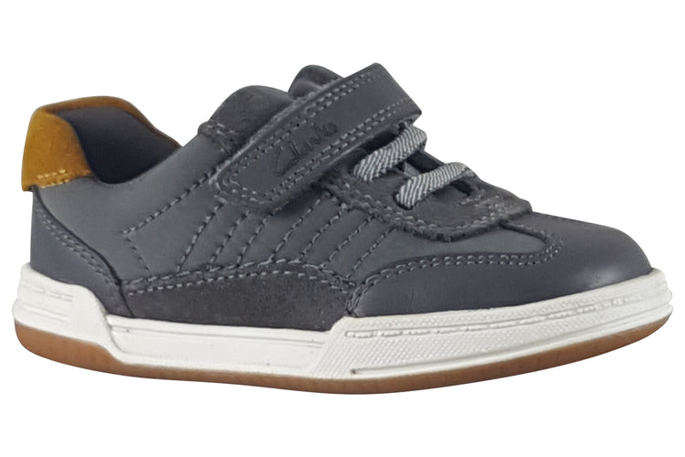 Clarks Fawn Family T Grey Boys First Shoes